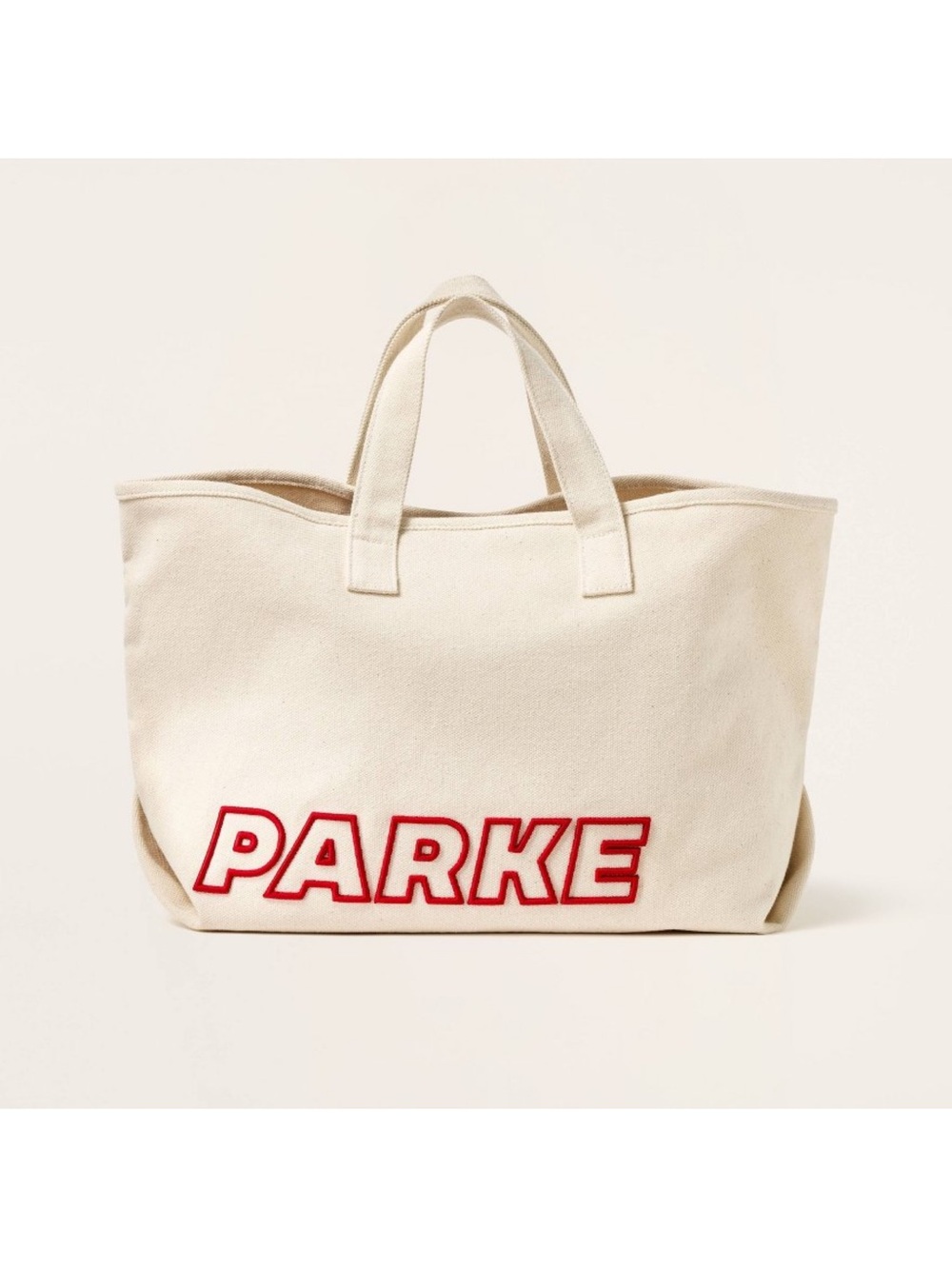Parke x Target Cream Canvas Tote with Red Logo large not mini